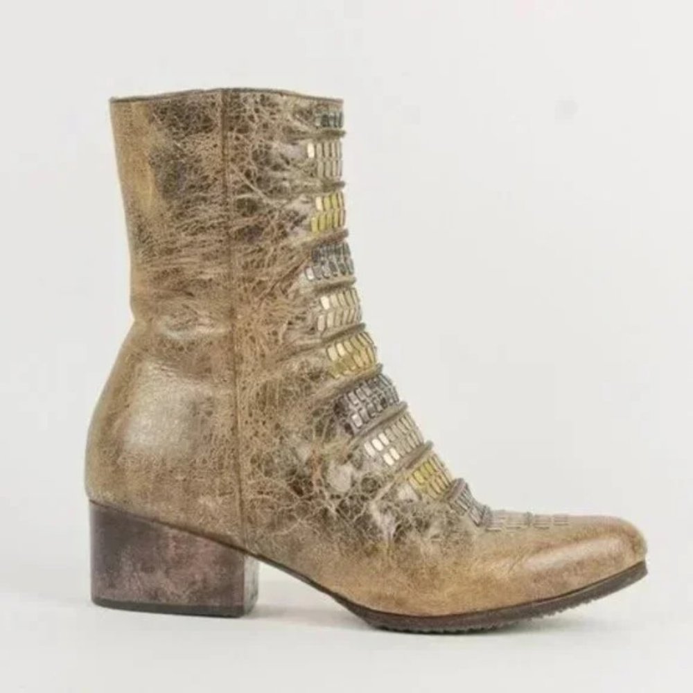 Colleen Cordero Tiba Tall Art Studded Leather Boots